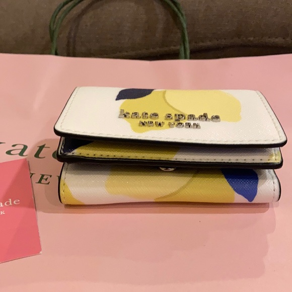 Kate spade micro tri fold wallet lemon zest - Picture 10 of 13